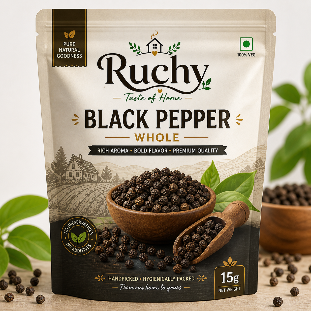 Black Pepper Whole — 15g